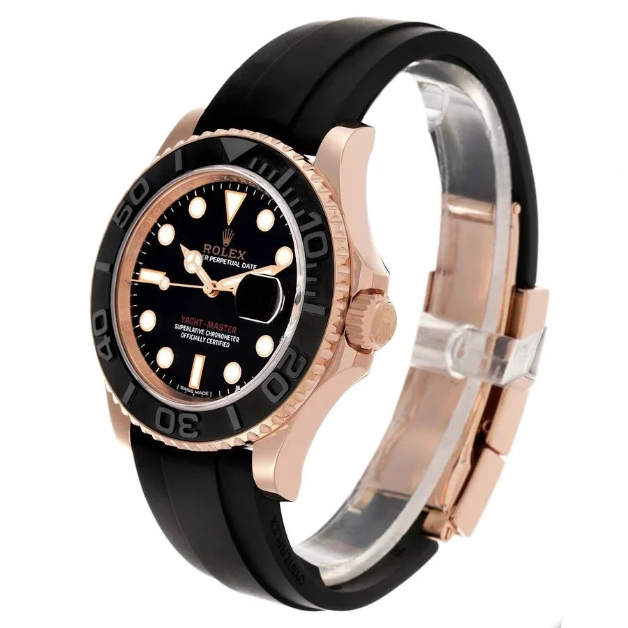 Role_x Yatch Master Rose Gold Oysterflex Black Mint Mens Watch Luxury Edition Premium Quality thenextchoice.online