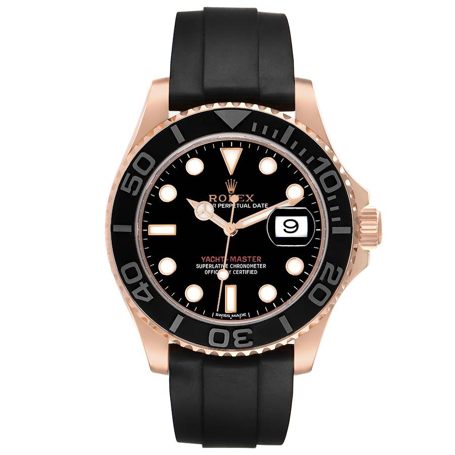 Role_x Yatch Master Rose Gold Oysterflex Black Mint Mens Watch Luxury Edition Premium Quality thenextchoice.online